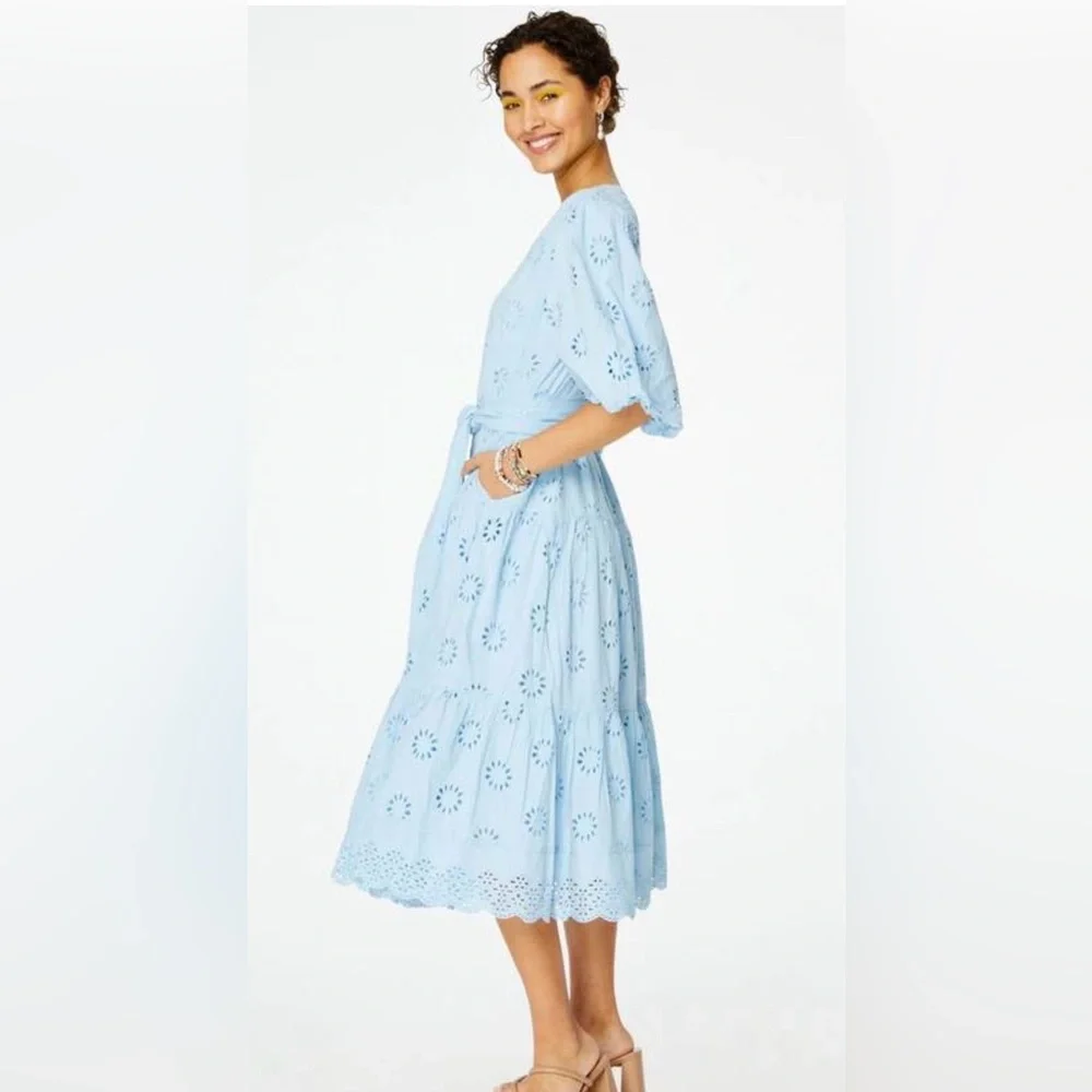 ROLLER RABBIT DRESS MIDI EYELET‎ VALONIA DRESS WOMENS SIZE LARGE